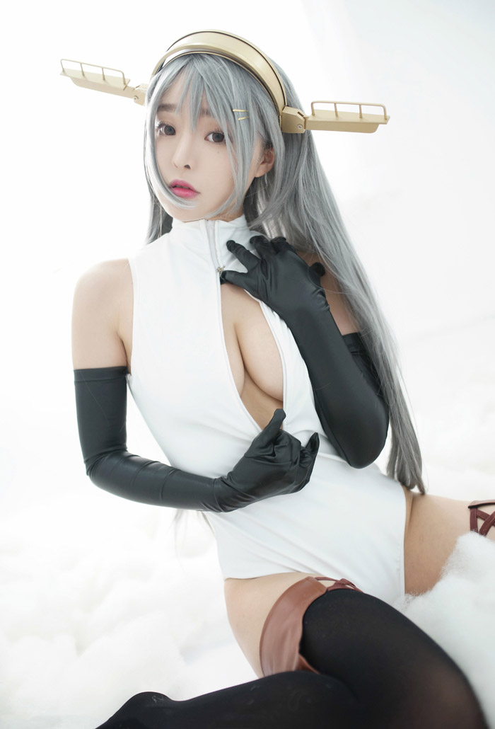 舰娘cosplay柳侑绮大胆开胸泳衣版